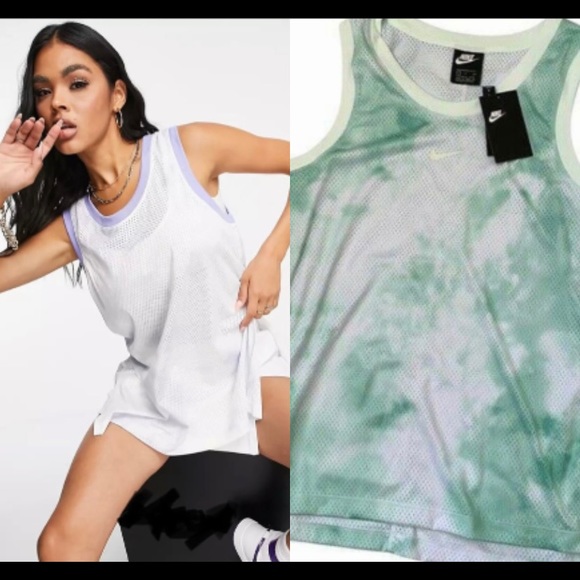 NWT! Nike Women's Sportswear Icon Clash Sky Dye Tank size S - Picture 2 of 7